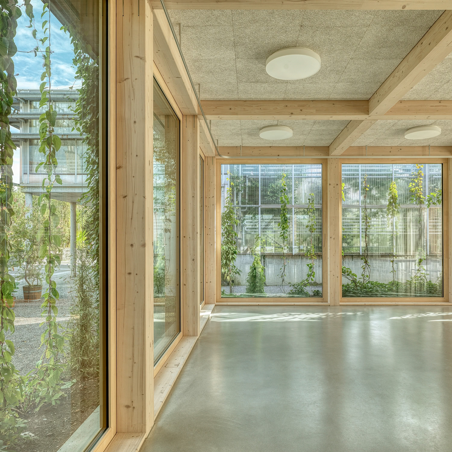 Tom Munz Architekt, Neubau Vortragsraum Botanischer Garten St.Gallen